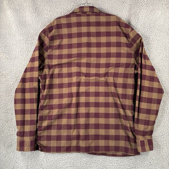 Lululemon Shirt Mens Large L Brown Red Performance Commission Flannel Stretch - Picture 5 of 5